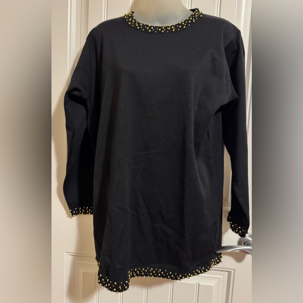 Danier wool sweater with gold beads size S